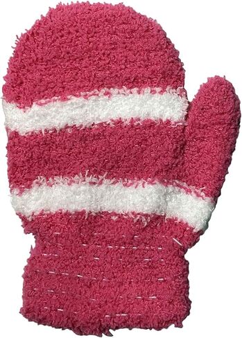 Yacht & Smith 60 Pack of Kids Fuzzy Mittens Warm Soft Mitten Toddlers Children Bulk AGE 3-8 (Stripe (Assorted) in Saudi Arabia