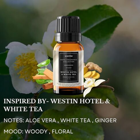 مجموعة عطور الفندق زيت HF 2200 - مستوحى من ملاحظات Westin رائحة الشاي الأبيض - زيت للنشرات بالموجات فوق الصوتية والميت in Kuwait