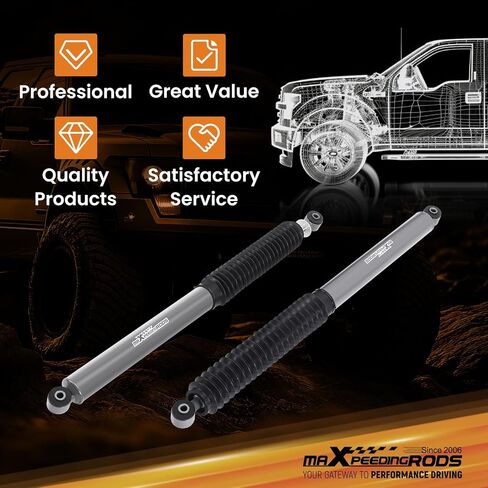 MaxPeedingRods الصدمات الخلفية تناسب 0-3.5 "رفع Ford F-150 2009-2024 2WD/4WD ، لفورد F-150 Raptor 2010-2024 4WD in Saudi Arabia