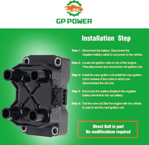 Ignition Coil Pack Set Of 1 Compatible With FERRARI 348 F355 MONDIAL T FOR LAND ROVER DISCOVERY RANGE ROVER 4.0L 4.6L V8 FOR KIA Sportage L4 2.0L For UF545 UF614 UF306 ERR6045 ERR6566 134386 in Saudi Arabia