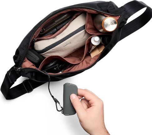 Bellroy Laneway Crescent Bag (حقيبة كتف الحد الأدنى 7 لتر مع الكثير من الجيوب والحزام قابل للتعديل) - Bluesteel in Saudi Arabia