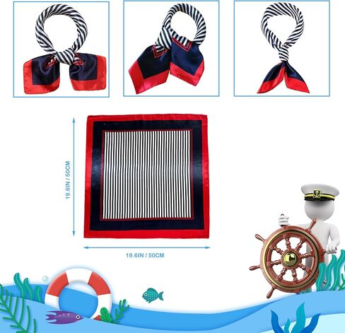Yacht Captain Hat, Sailor Ship Cap Scarf Sunglasses， Captains Hat for Men Boating, Used for Yacht Rock Party Attire (4pCS set). in Saudi Arabia