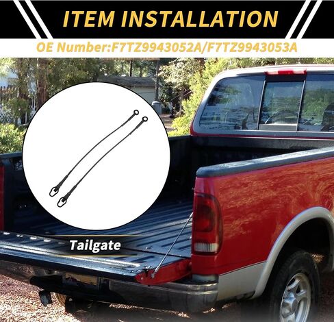 1PAIR CABLES CABLE CABLES CABLE CABLE CABLES FOR FORD F-150 F-250 F-350 1987-1997 LIFT GATE SURPER in Saudi Arabia