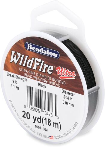 Beadalon Wildfire Ultra, 0.004" / 0.10 mm, 8 Carrier/Filament, Break Strength 9 lb, Frost, 20 yd in Saudi Arabia
