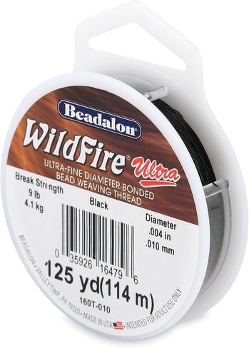 Beadalon Wildfire Ultra, 0.004" / 0.10 mm, 8 Carrier/Filament, Break Strength 9 lb, Frost, 20 yd in Saudi Arabia