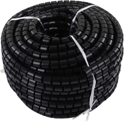 Aramox Black Wire Protector Sleeve Covers Alkali Spiral Wire Tube Sleeve for Cable (Dia 28mm 40m) in Saudi Arabia