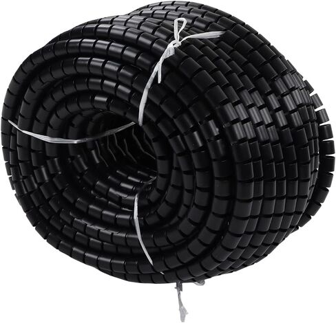 Aramox Black Wire Protector Sleeve Covers Alkali Spiral Wire Tube Sleeve for Cable (Dia 28mm 40m) in Saudi Arabia