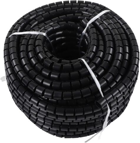 Aramox Black Wire Protector Sleeve Covers Alkali Spiral Wire Tube Sleeve for Cable (Dia 28mm 40m) in Saudi Arabia