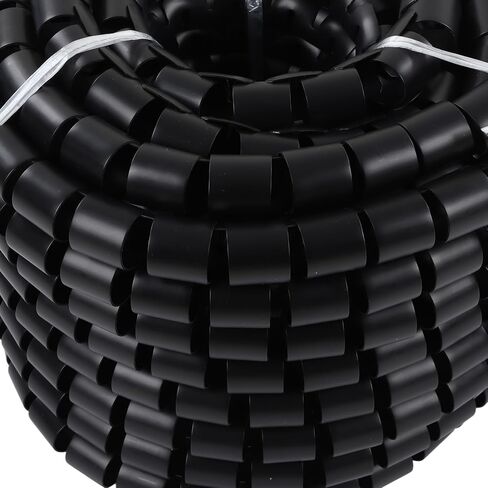 Aramox Black Wire Protector Sleeve Covers Alkali Spiral Wire Tube Sleeve for Cable (Dia 28mm 40m) in Saudi Arabia