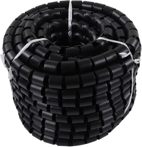 Aramox Black Wire Protector Sleeve Covers Alkali Spiral Wire Tube Sleeve for Cable (Dia 28mm 40m) in Saudi Arabia
