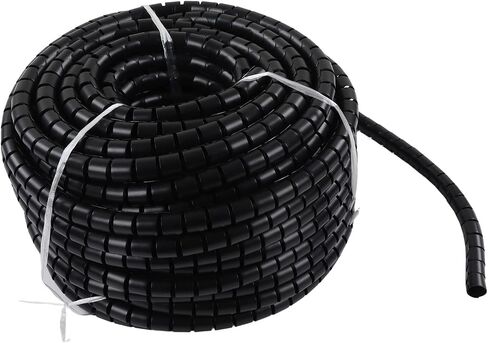 Aramox Black Wire Protector Sleeve Covers Alkali Spiral Wire Tube Sleeve for Cable (Dia 28mm 40m) in Saudi Arabia