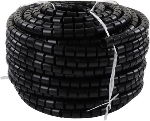Aramox Black Wire Protector Sleeve Covers Alkali Spiral Wire Tube Sleeve for Cable (Dia 28mm 40m) in Saudi Arabia