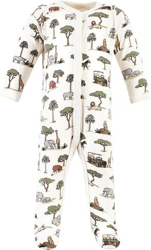 Hudson Baby Unisex Baby Cotton Sleep and Play, Bodysuit and Bandana Bib Set, Magical Rainbow, 0-3 Months in Saudi Arabia
