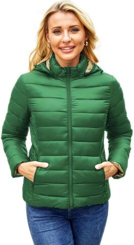Lightweight Puffer Jacket Womens Winter Coats with Hood Packable Down Jacket Women Quilted Coat in Kuwait