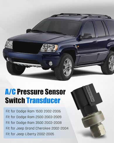 مفتاح محول الضغط A/C [3 دبابيس] يناسب Dodge RAM 1500 2500 3500 2003-2009 ، ملائمة لجيب Grand Cherokee 2002-2004 ، Fit for Jeep Liberty 2002-2005 applaces 20995 ، 5073617aa in Kuwait