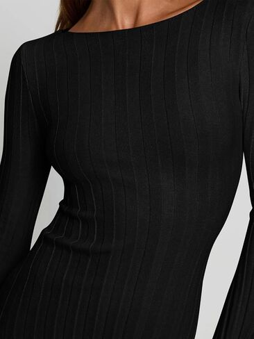 PRETTYGARDEN Womens Sweater Dress Fall 2025 Casual Crewneck Long Sleeve Pullover Ribbed Knit Bodycon Maxi Sweater Dresses in Kuwait