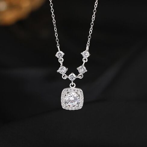 1 Carat IGI Certified Lab Grown Diamond | Martina Solitaire Lab Diamond Necklace 18K White Gold | FG-VS1-VS2 Quality Jewelry Necklace For Women in Saudi Arabia