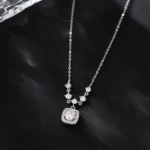 1 Carat IGI Certified Lab Grown Diamond | Martina Solitaire Lab Diamond Necklace 18K White Gold | FG-VS1-VS2 Quality Jewelry Necklace For Women in Saudi Arabia