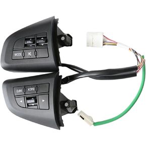 2pcs وضع وحدة تخزين السيارة متعددة الوظائف أزرار التحكم في مفتاح التوجيه ملائمة لـ Mazda 3 5 Cx-5 Cx-7 in Kuwait
