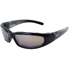MotoFrames MF Chill Padded Motorcycle Sunglasses Black Frame w/Driving Mirror Lens in Saudi Arabia