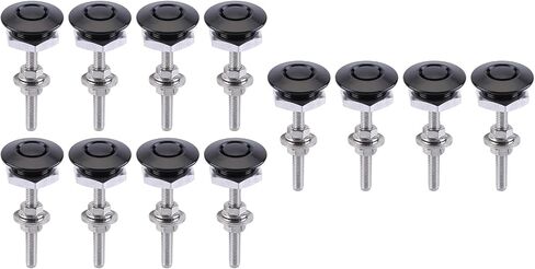 12pcs Quick Release Latch Pumper Hood Lock Lock Lock Kit - Universal for Racing Car - Mini Hood Locks لسيارات السباق المعدلة ، نوع الأزرار ، 30 مم - تأمين مكونات سيارة السباق الخاصة بك in Kuwait