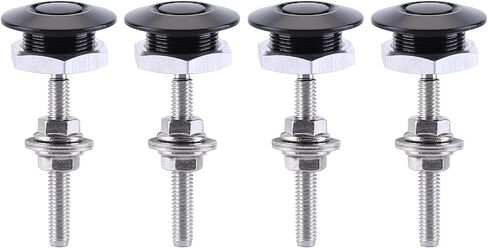 12pcs Quick Release Latch Pumper Hood Lock Lock Lock Kit - Universal for Racing Car - Mini Hood Locks لسيارات السباق المعدلة ، نوع الأزرار ، 30 مم - تأمين مكونات سيارة السباق الخاصة بك in Kuwait