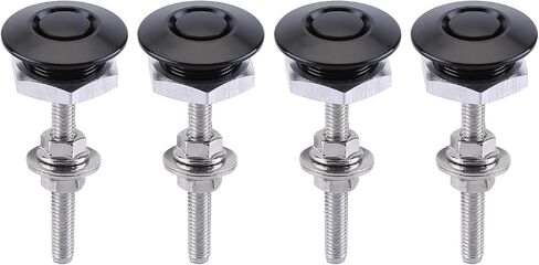 12pcs Quick Release Latch Pumper Hood Lock Lock Lock Kit - Universal for Racing Car - Mini Hood Locks لسيارات السباق المعدلة ، نوع الأزرار ، 30 مم - تأمين مكونات سيارة السباق الخاصة بك in Kuwait