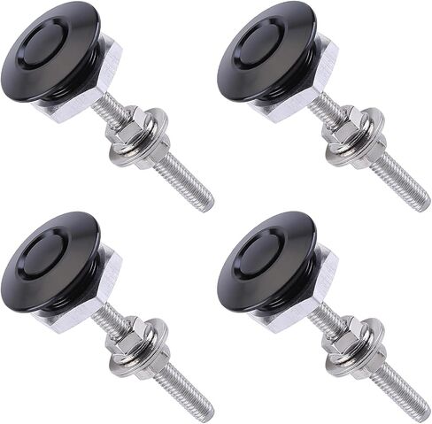 12pcs Quick Release Latch Pumper Hood Lock Lock Lock Kit - Universal for Racing Car - Mini Hood Locks لسيارات السباق المعدلة ، نوع الأزرار ، 30 مم - تأمين مكونات سيارة السباق الخاصة بك in Kuwait