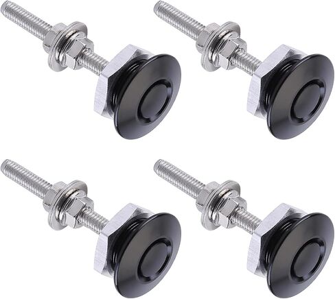 12pcs Quick Release Latch Pumper Hood Lock Lock Lock Kit - Universal for Racing Car - Mini Hood Locks لسيارات السباق المعدلة ، نوع الأزرار ، 30 مم - تأمين مكونات سيارة السباق الخاصة بك in Kuwait