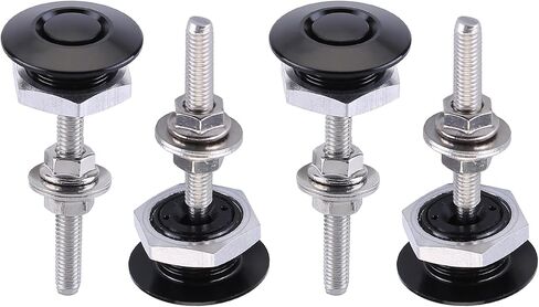 12pcs Quick Release Latch Pumper Hood Lock Lock Lock Kit - Universal for Racing Car - Mini Hood Locks لسيارات السباق المعدلة ، نوع الأزرار ، 30 مم - تأمين مكونات سيارة السباق الخاصة بك in Kuwait