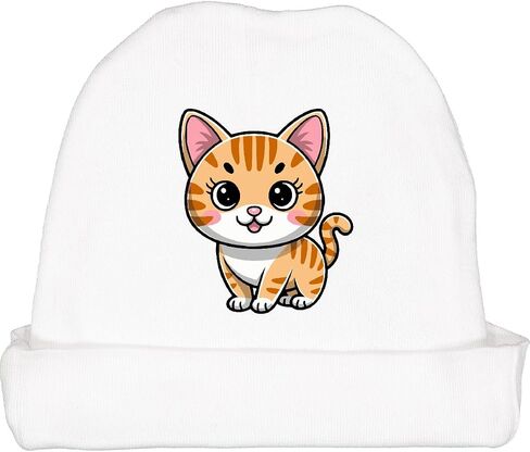 inktastic Orange Tabby Cat Kitty Baby Beanie Hat in Saudi Arabia