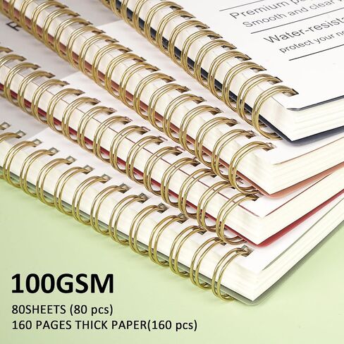Graph Paper Notebook, 3 Pack Small Notebooks 4.3"x 5.7", Mini Grid Spiral Notebook, 480 Pages, Cute College School Supplies Pocket Notebook for Work, Aesthetic Gift Office Supplies in Saudi Arabia