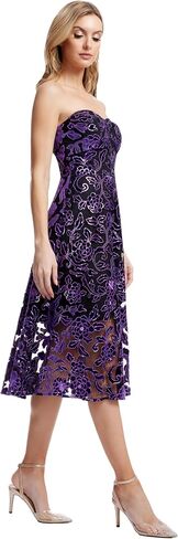 Dress the Population Women's Sadie Fit and Flare Midi Dress in Saudi Arabia