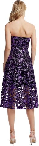 Dress the Population Women's Sadie Fit and Flare Midi Dress in Saudi Arabia