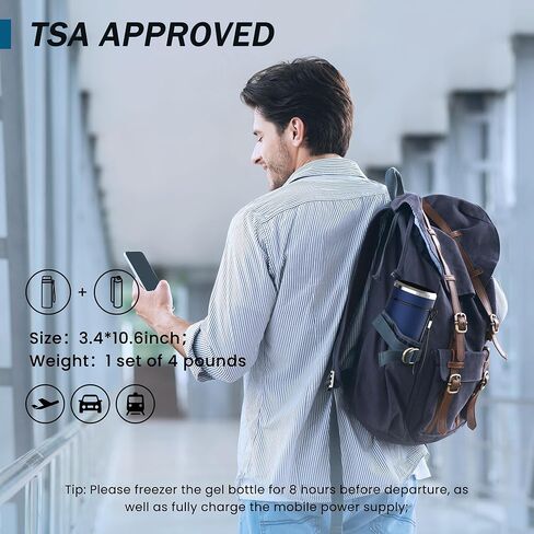 حالة سفر برودة الأنسولين ، تبريد USB Type-C الذكي (35-46 درجة فهرنهايت من التحكم التلقائي) ، 20000 مللي أمبير في الساعة Power Bank & Charger ، معتمد من TSA ، شاشة مؤقتة رقمية ، مثالية للمسافرين السكريين in Saudi Arabia