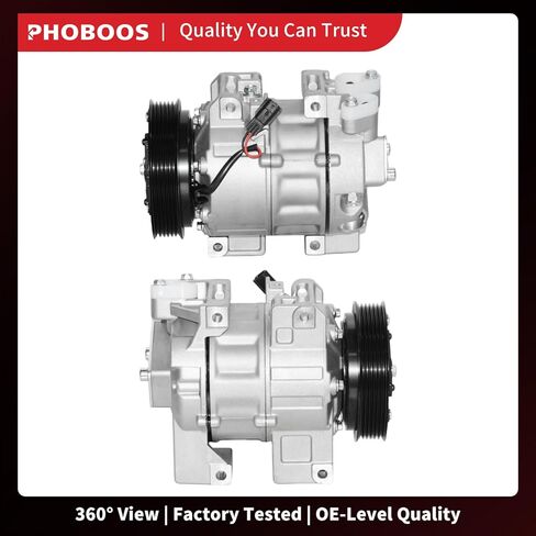 PHOBOOS A/C Compressor with Clutch Compatible with Nissan Altima 2007-2012 L4 2.5L, Nissan Sentra 2007-2012 2.5L, Fast Cooling, Low Noise, Easy Installation, Ref. CO-10886C, 68664 in Saudi Arabia