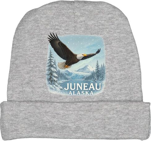 inktastic Juneau Alaska Bald Eagle Mountain Landscape Baby Beanie Hat in Saudi Arabia