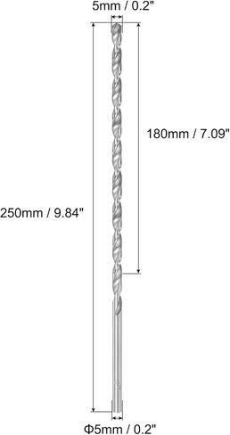 uxcell 2PCS 4mm x 200mm Straight Shank Twist Drilling Bit for Electric Drill in Saudi Arabia