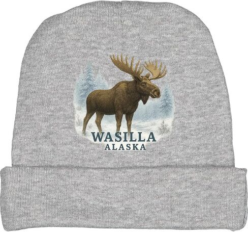inktastic Wasilla Alaska Moose Wildlife Art Baby Beanie Hat in Saudi Arabia