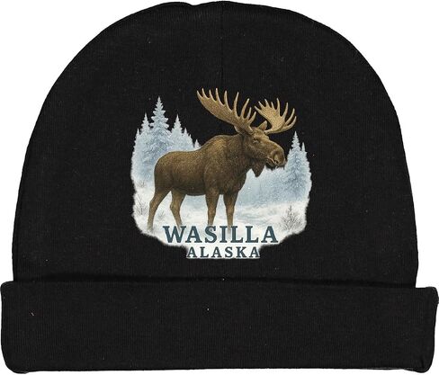 inktastic Wasilla Alaska Moose Wildlife Art Baby Beanie Hat in Saudi Arabia