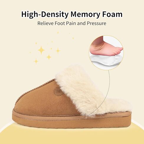 CIOR Boys Girls Memory Foam Slippers Faux Fur Lining Slip-on Clog Indoor Outdoor for Little Kid Big Kid in Kuwait
