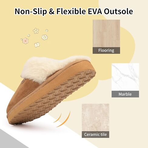 CIOR Boys Girls Memory Foam Slippers Faux Fur Lining Slip-on Clog Indoor Outdoor for Little Kid Big Kid in Kuwait