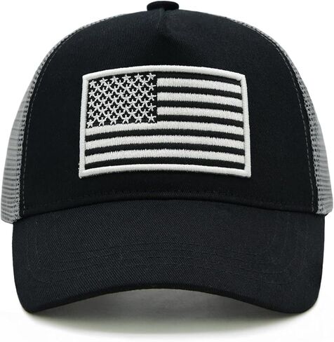 Boys Trucker Hat, Toddler American Flag Snapback Mesh Baseball Caps for Kids Age 2-6 in Kuwait