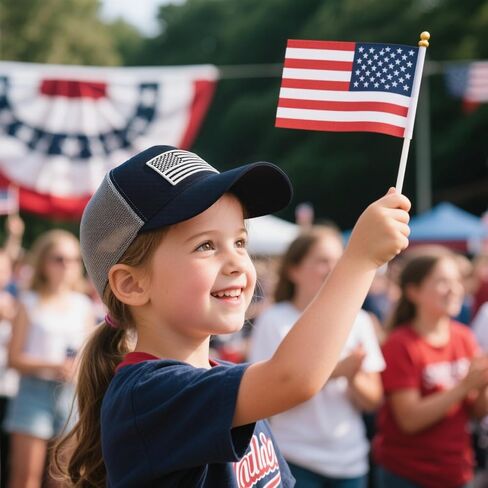 Boys Trucker Hat, Toddler American Flag Snapback Mesh Baseball Caps for Kids Age 2-6 in Kuwait