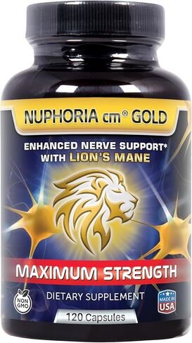 Nuphoria CM® Gold - صيغة دعم الأعصاب مع حمض R -alpha lipoic وفيتامينات B المتميزة - 30 يوم إمداد 120 كبسولة in Saudi Arabia