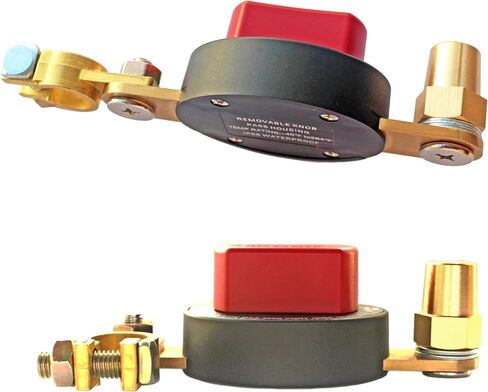 Battery Disconnect Switch 12V-48V Top Post Battery Quick Disconnect, Battery Cut Off Switch for Car Truck RV Boat High Current 300A/900A (Compact Size, On/Off, Removable Knob) in Saudi Arabia