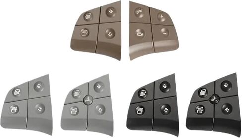 2PCS Car Multi-Function Wheel Buttons Kit Fit for Benz W164 GL ML Class 2006-2009 W251 R Class 2006-2009 W245 (Model B Beige) in Kuwait