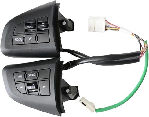 2pcs وضع وحدة تخزين السيارة متعددة الوظائف أزرار التحكم في مفتاح التوجيه ملائمة لـ Mazda 3 5 Cx-5 Cx-7 in Kuwait