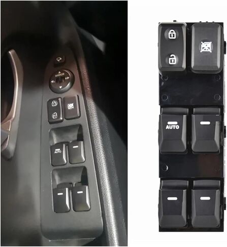 زر تبديل نافذة الطاقة الكهربائية مناسب لـ Kia Fit لـ Sportage 2011-2016 Red Backlight in Saudi Arabia