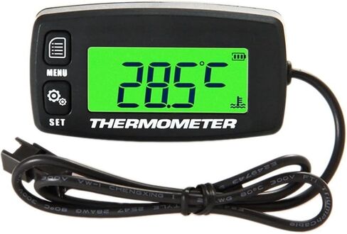 مقياس درجة حرارة محرك محرك LCD الرقمي تنبيه درجة الحرارة الزائدة مع المستشعر RL-TS002 لدراجة نارية Dirtbike ATV in Saudi Arabia